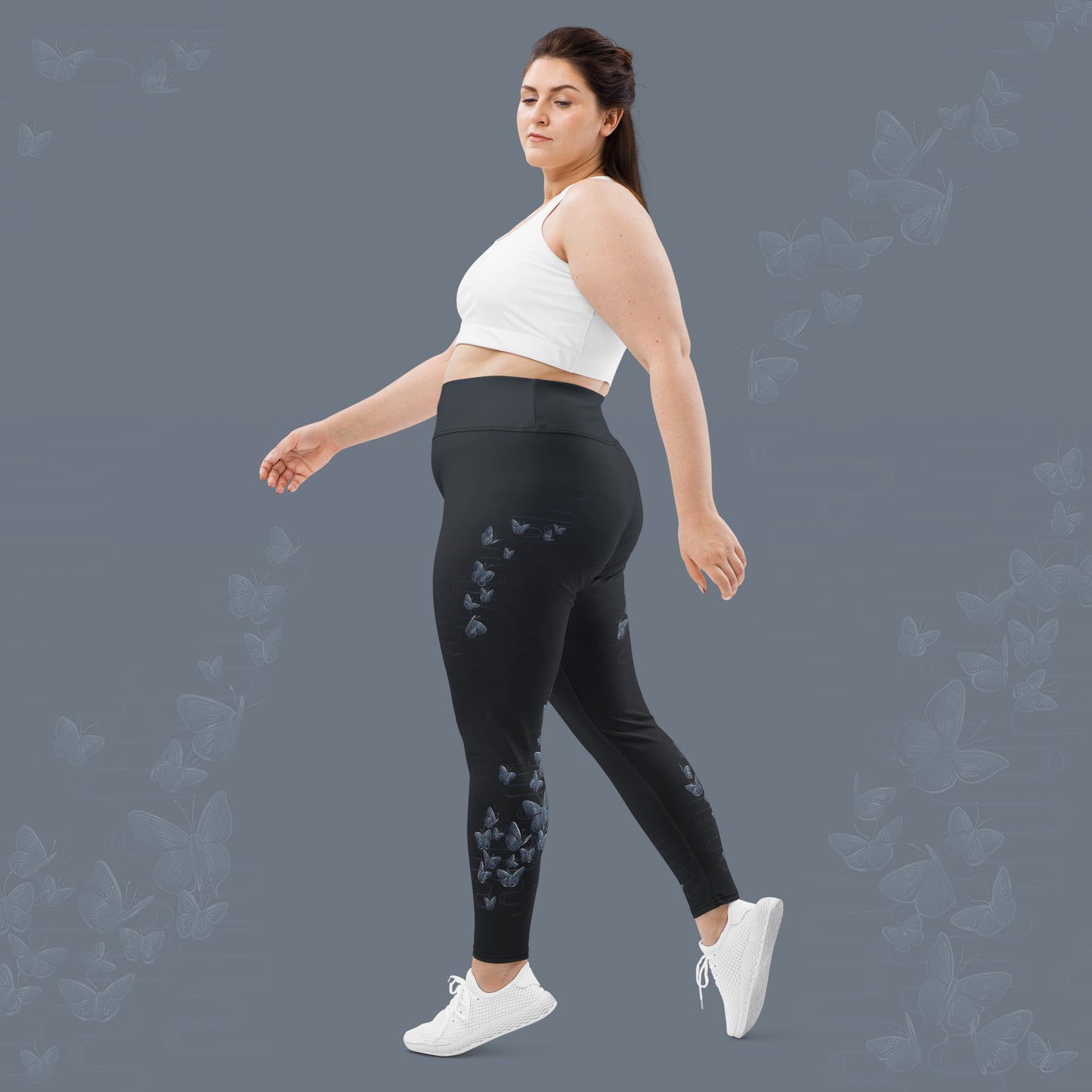 Spring Butterflies - Plus Size - Yoga Leggings