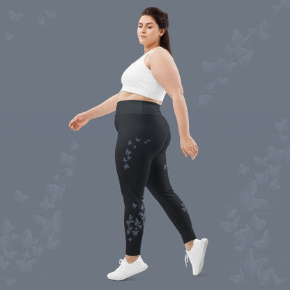 Spring Butterflies - Plus Size - Yoga Leggings