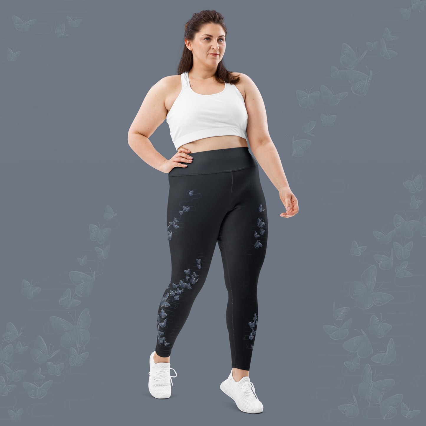 Spring Butterflies - Plus Size - Yoga Leggings
