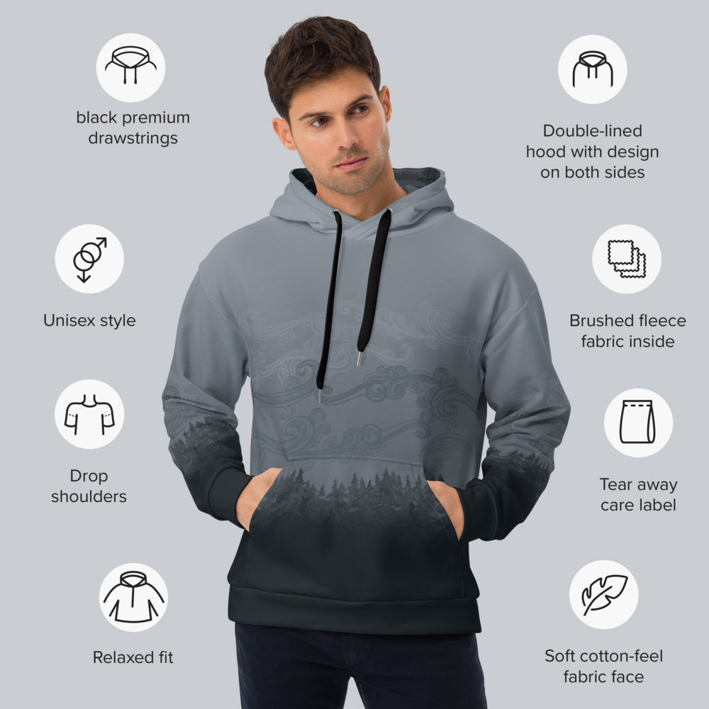 Dark Forest Mist - Unisex Pullover Hoodie