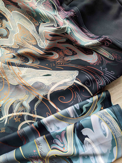 Sakura Chinese Dragon Dusk - Yoga Leggings