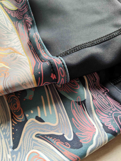 Sakura Chinese Dragon Dusk - Yoga Leggings