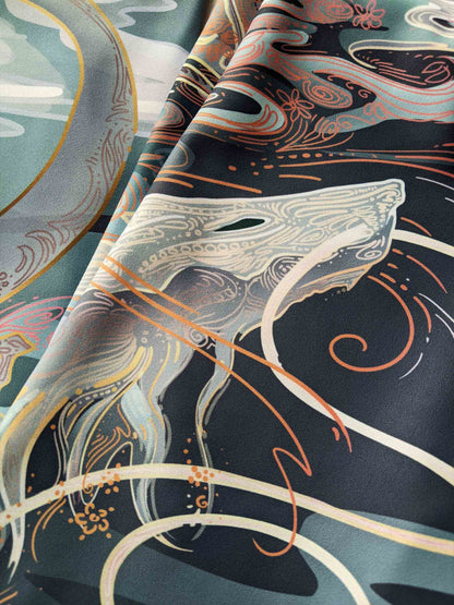 Sakura Chinese Dragon Dusk - Yoga Leggings