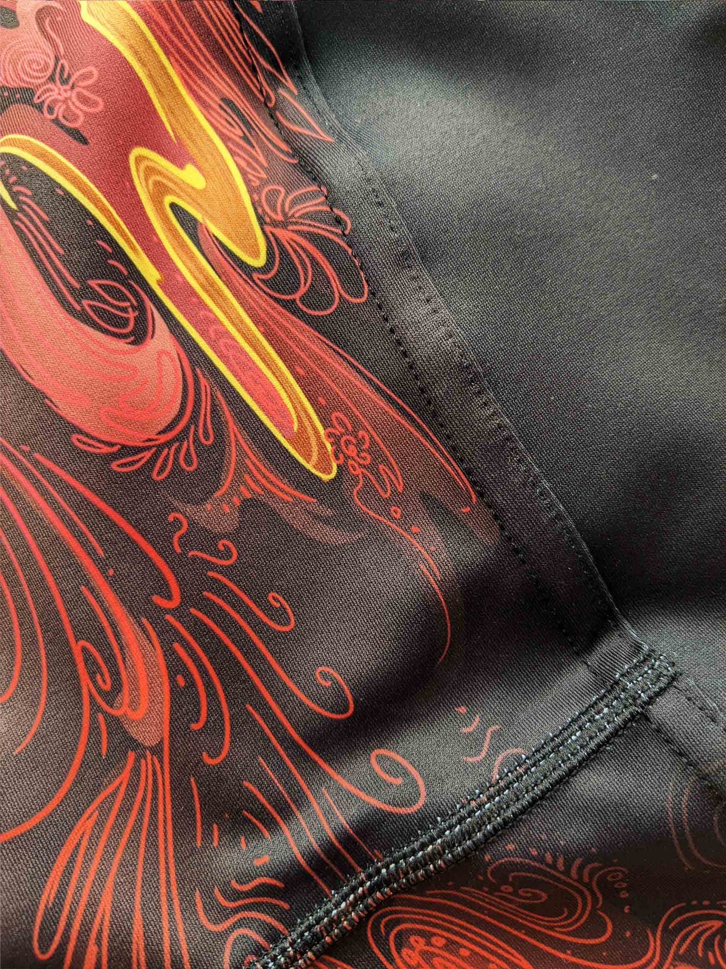 Sakura Chinese Dragon Red and Orange - Yoga Leggings