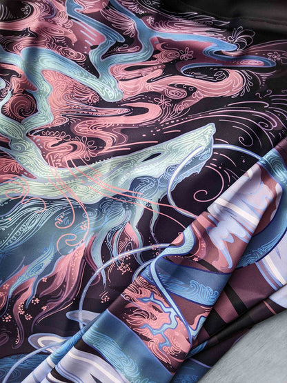 Sakura Chinese Dragon Purple and Blue - Yoga Leggings