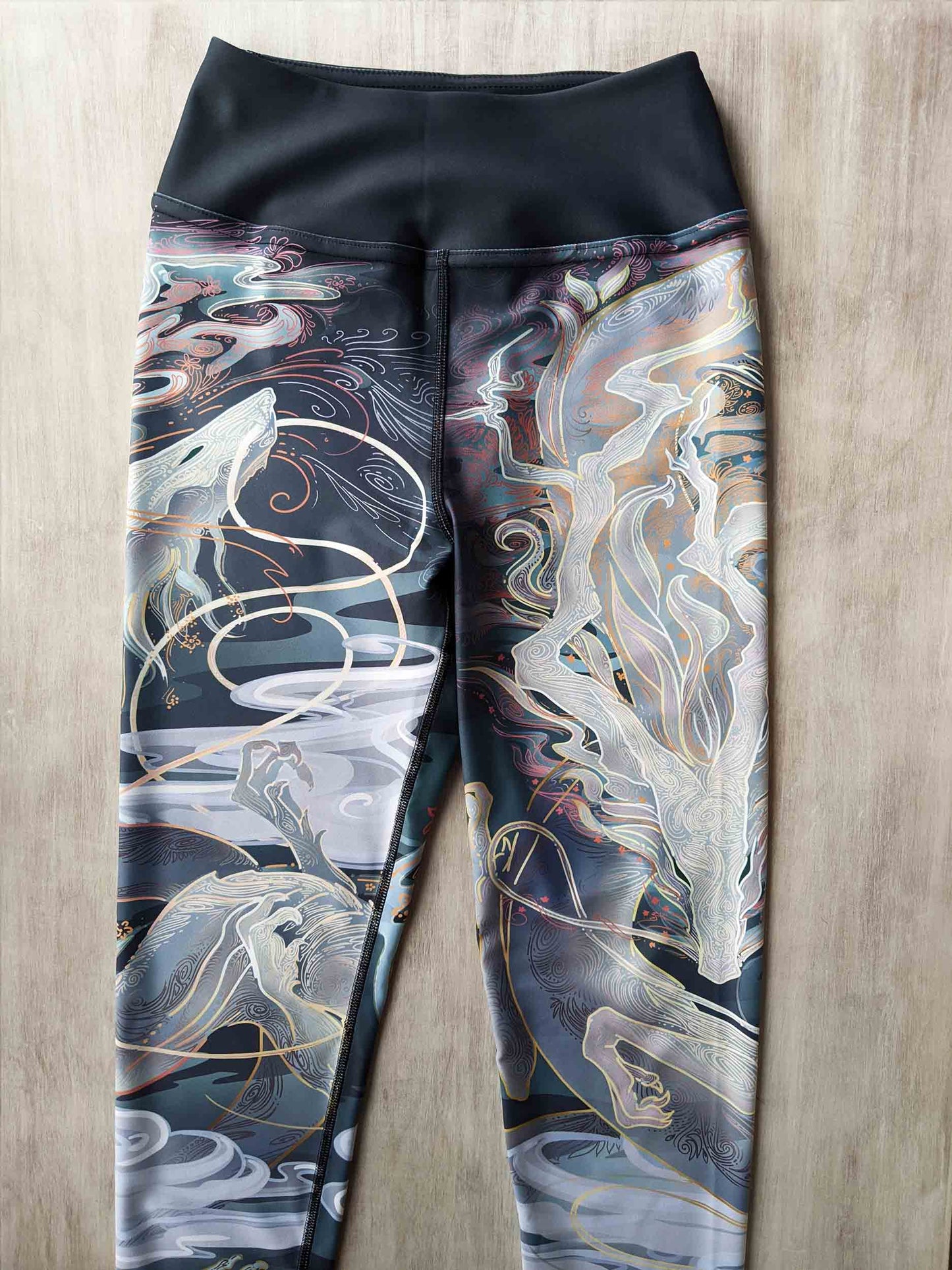 Sakura Chinese Dragon Dusk - Yoga Leggings