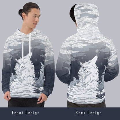 White Winter Wolf - Unisex Pullover Hoodie