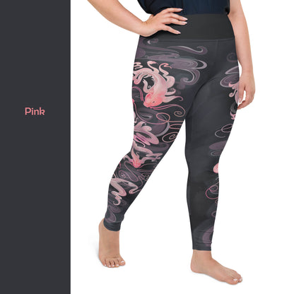 Koi Fish - Plus Size - Yoga Leggings
