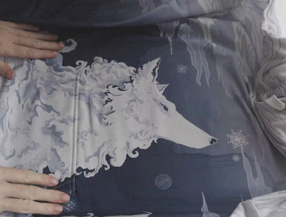White Winter Wolf - Unisex Pullover Hoodie