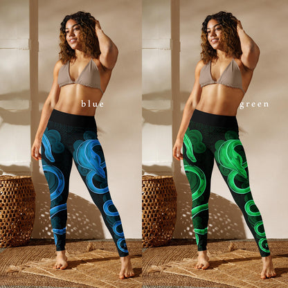Zodiac Snake Bright - Yoga Leggings