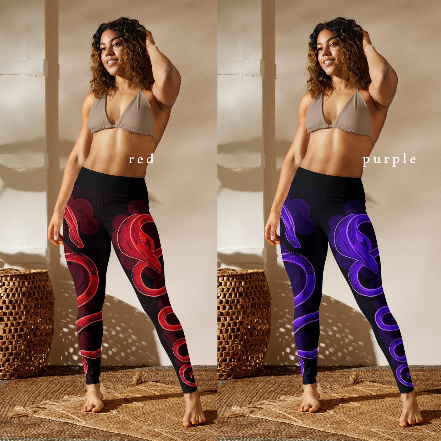 Zodiac Snake Bright - Yoga Leggings