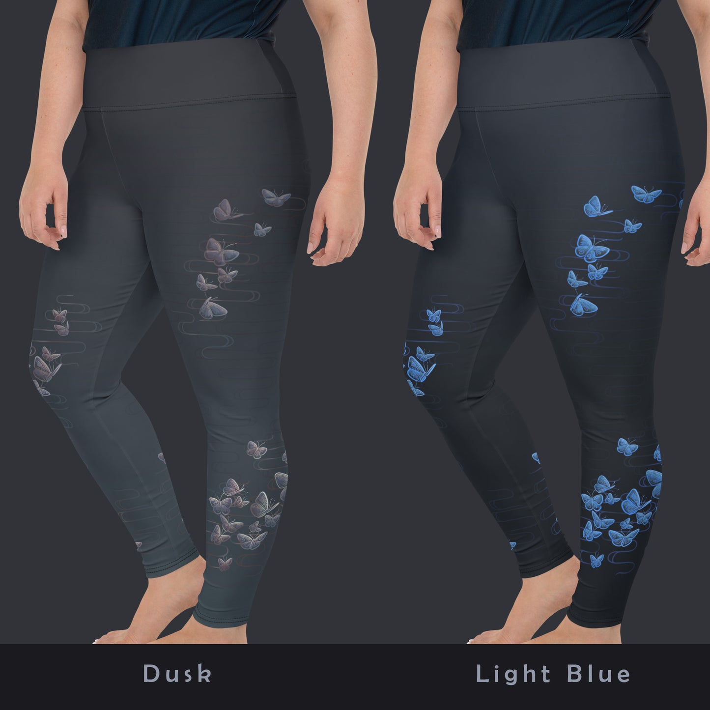 Spring Butterflies - Plus Size - Yoga Leggings